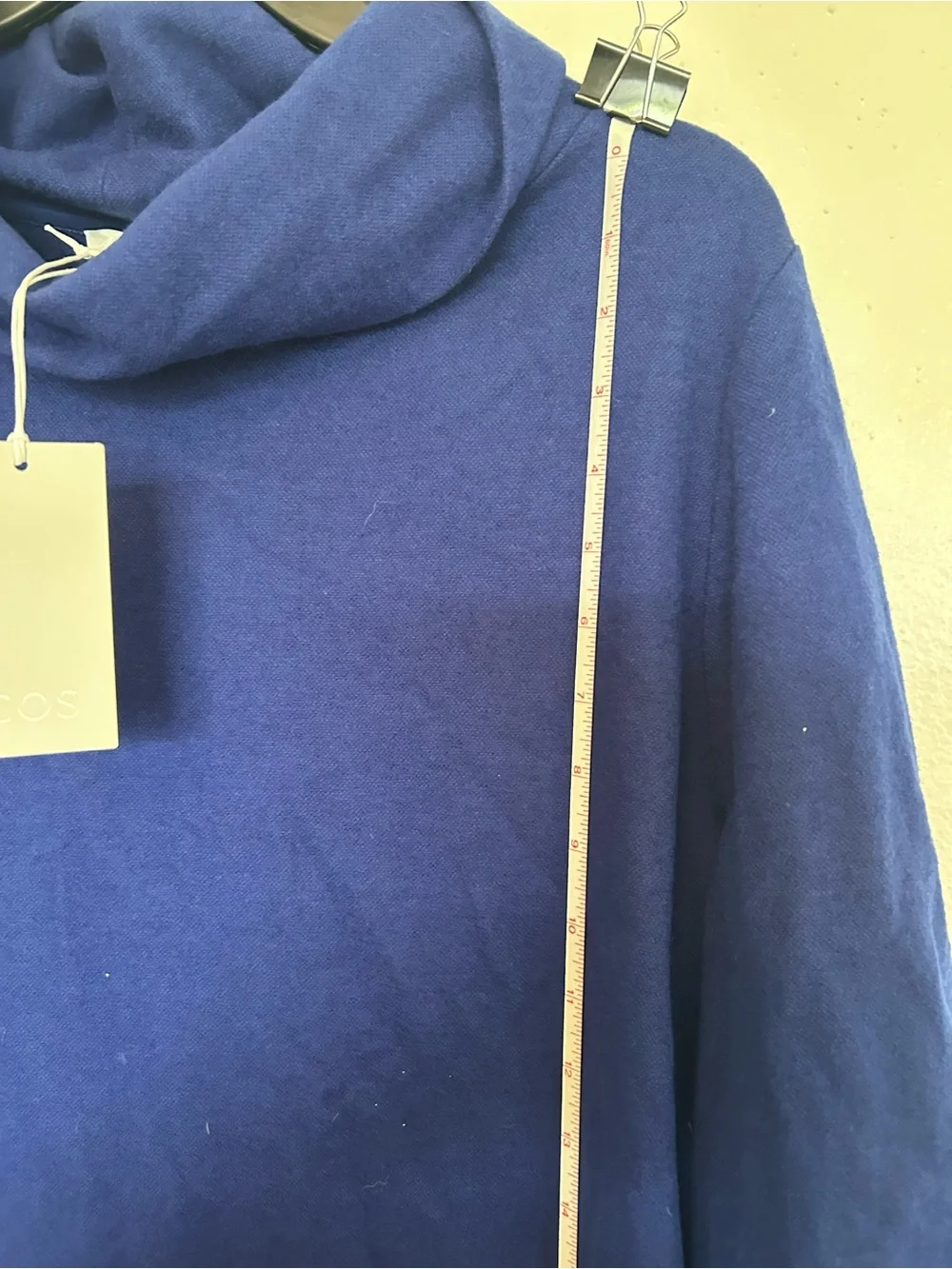 COS Cowl Neck Sweater Tunic/dress - Royal Blue